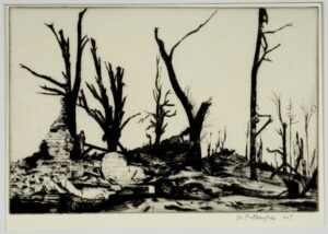 'Landscapes of War' by William Rothenstein, drypoint, circa 1920