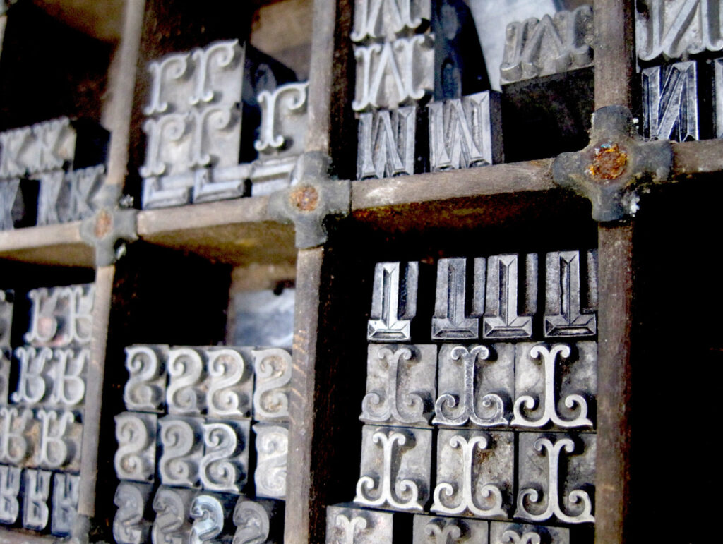 Fonts used in the printing gallery