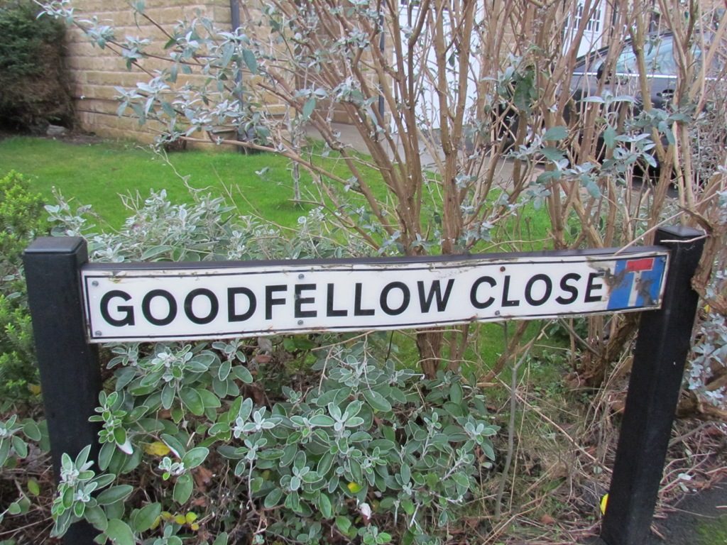 Road sign - Goodfellow Close