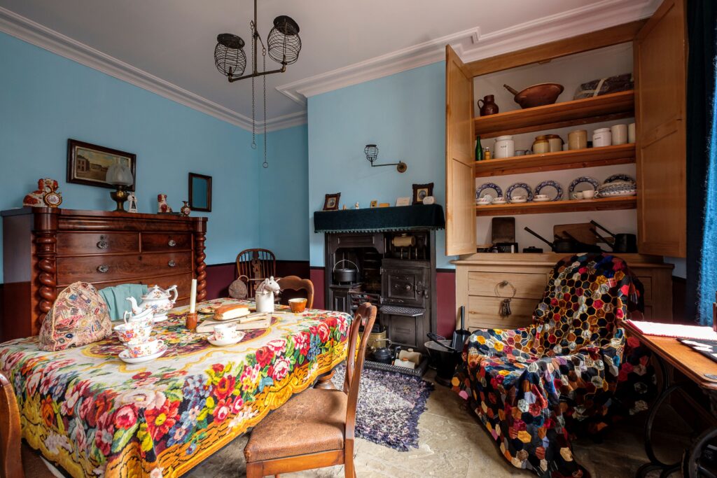 Photograph taken in 2021 shows inside the 1875 back-to-back house at Bradford Industrial Museum.