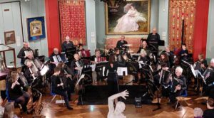 an image of a band of accordian players in the Bracewell Smith Hall