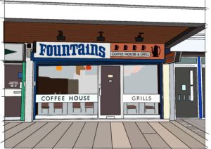 illustration of Fountains Cafe