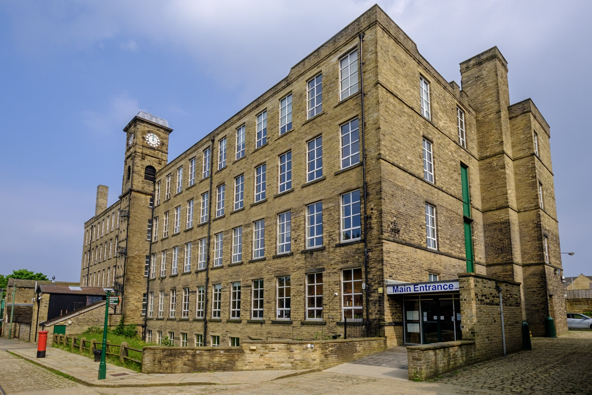 view of the main mill building at Bradford Industrial museum