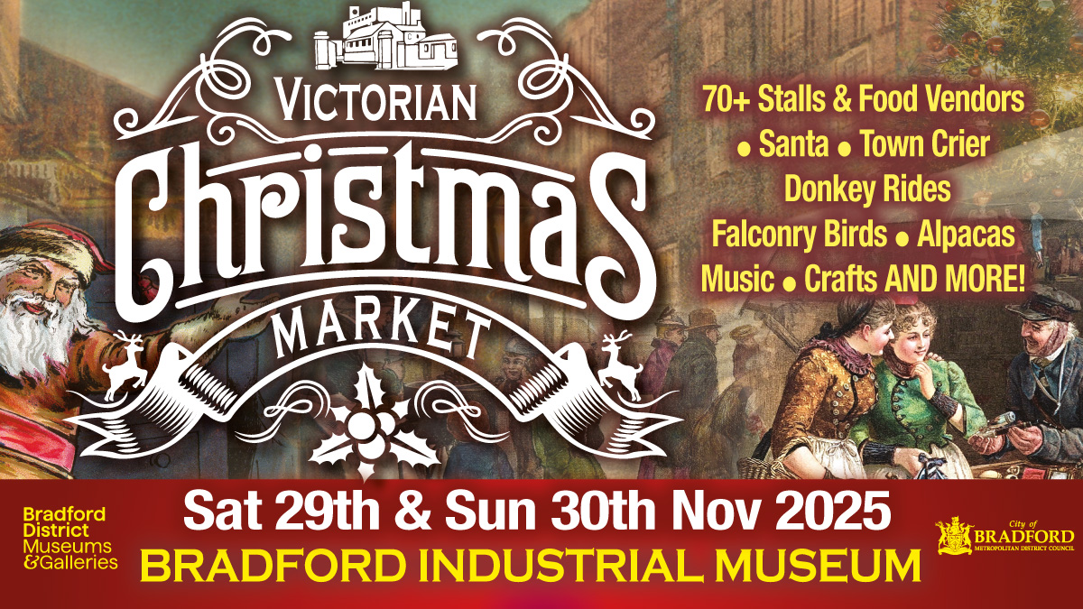 Victorian style design with 'Victorian Christmas Market' on it, the dates and types of stalls (all this info in event text)