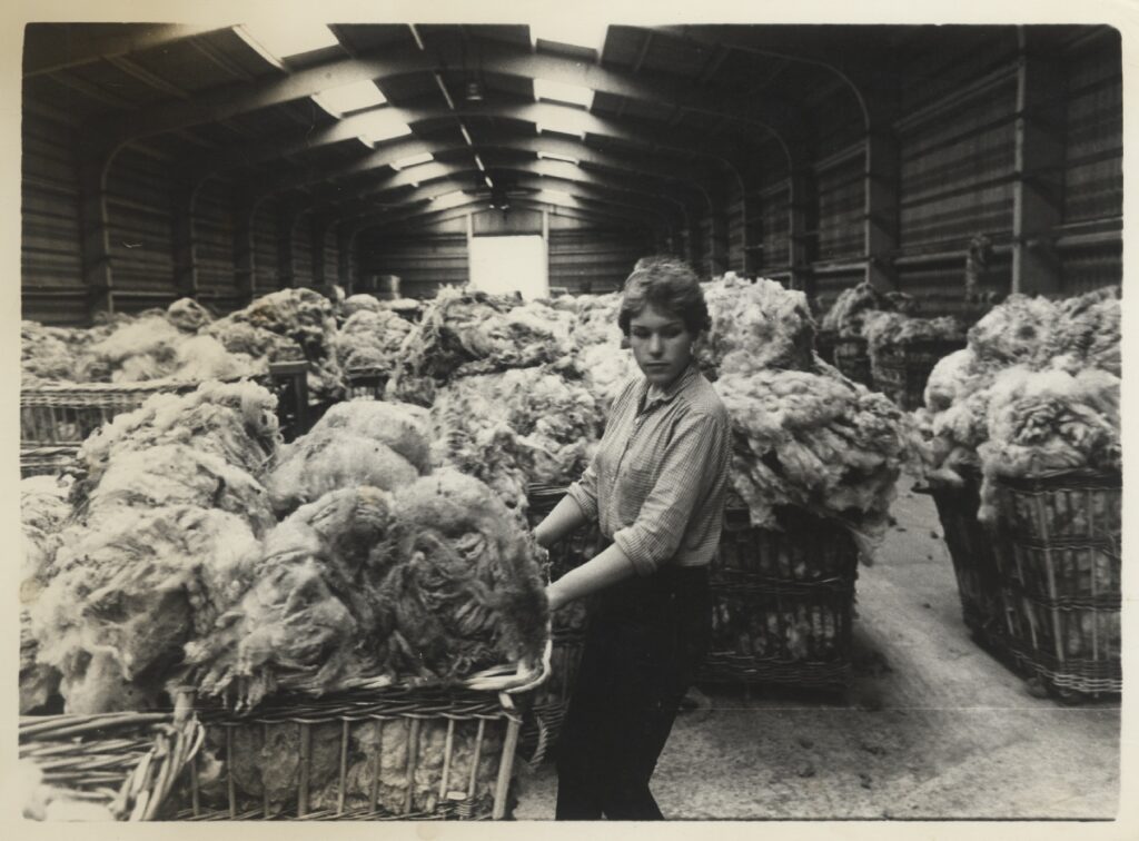 Wool Grader at work, Clayton depot, Bradford, c1986. © Ian Beesley