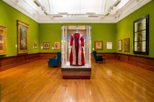 Installation view of The Pre-Raphaelites Reframed at Cartwright Hall Art Gallery